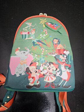 Loungefly Disney 2023 Christmas glow in the dark mini backpack NWT